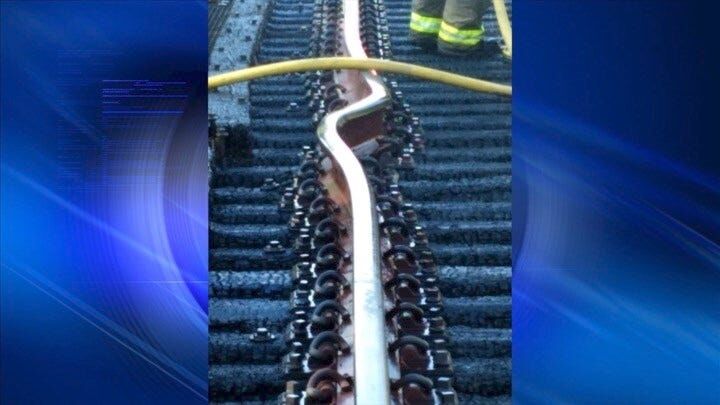 Fire engulfs Union Pacific railroad bridge